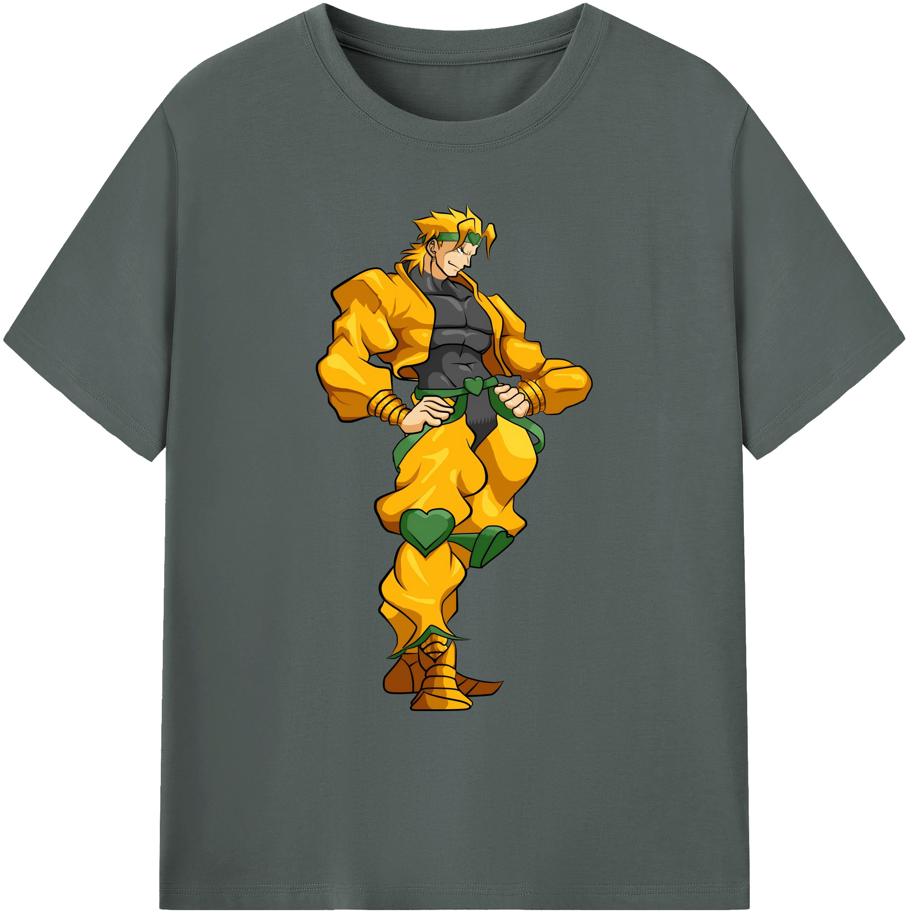 （画像用） ジョジョの奇妙な冒険 ディオ?ブランドー JoJo's Bizarre Adventure Dio Brando 綿100％ メンズ半袖Tシャツ｜肌触りやわらか＆通気性